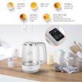 thumbnail image 3 of Temperature Control Electric Kettle, 1.7L Glass Kettle 1700W Water Boilter with Keep Warm Function, Auto Shut-Off and Boil-Dry Protection, LED Indicator BPA Free, 3 of 9