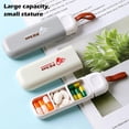 thumbnail image 4 of Portable Supplies Organizer Mini Sealing Storage with 3 Separate Areas for Daily Travel, 4 of 7