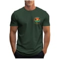 thumbnail image 2 of Styesk T-Shirts pour Homme Mode Décontractée Hommes T-shirt de Sport Imprimé Manches Courtes Col Rond Chemisiers Chemises, 2 of 5