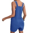 thumbnail image 3 of EQWLJWE Womens Overall Shorts Romper ,Womens Rompers Jumpsuits Short, Summer Womens Sleeveless Shorts Romper with Adjustable Knot Straps Shorts ,Overall Jumpsuits with Pockets, 3 of 7