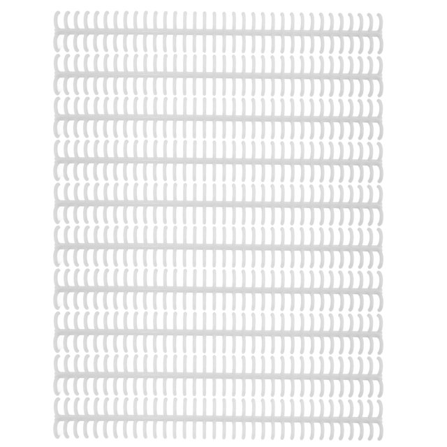 Plastic Binding Spine, Loose Leaf Rings Detachable 34 Holes 10PCS Wear And Aging Resistant With 12mm Inner Diameter For Home Or School Use White