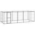 thumbnail image 1 of vidaXL Chenil Extérieur pour Chien en Acier avec Toit 12,1 M2, 1 of 4