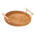 thumbnail image 3 of GUOOL Panier Rond Fait à la Main Présentoir de Paniers avec Poignée Organisateur de Garde-Manger Accessoires Photo 22 cm, 3 of 9
