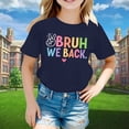 thumbnail image 2 of PMVFHDE Hauts Fille Hauts Filles T-Shirts Graphiques pour Fille Hauts Filles T-Shirts Enfants Rentrée des Classes Graphique Manches Courtes Col Rond T-Shirt Lumineux et Confortable pour Garçons et Filles Marine, 4-5 Ans, 2 of 4