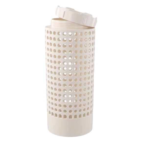 Bac de Compostage pour Jardin - Tube de Composteur en PVC Compact avec Couvercle Sécurisé et Ventilation - Blanc 12x6x6 Pouces