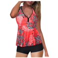 thumbnail image 1 of Kcodviy with Piece Tummy Suit Women Bathing Suits Plus Size Swimsuit Two Women Control Plus Size Leopard Swimsuits Top Shorts Bathing Swimwears Plus Swimsuits Tankinis Set, 1 of 3