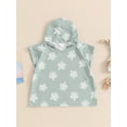 thumbnail image 2 of SUNSIOM Serviette de Plage à Capuchon pour Tout-Petits Garçons, Serviette de Bain à Imprimé Turtle Serviette de Changement Légère Poncho, 2 of 6