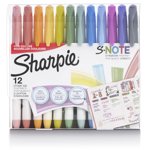 Sharpie S-Note Creative Marqueurs, surligneurs, couleurs assorties, pointe de pastille, 12 Nombre