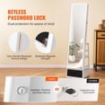 thumbnail image 3 of VEVOR Mirror Jewelry Cabinet 360° Swivel Standing Mirror with Storage White, 3 of 9