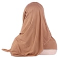 thumbnail image 4 of Forehead Cross Wrap Scarf Cap Solid Color Sequins Hijabs Muslim Women Turban Cap, 4 of 5