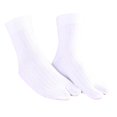 thumbnail image 1 of TISHITA Elastic Cotton Tabi Socks 2 Toe Socks Flip-Flops Socks Unisex White, 1 of 8