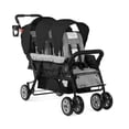 thumbnail image 1 of Foundations Compass Trio Triple Stroller, 3-Seat Tandem with UV Canopies and Reclining Seats, Black, 1 of 8