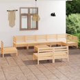 thumbnail image 1 of vidaXL 10 Piece Garden Lounge Set Solid Wood Pine, 1 of 5