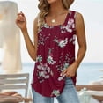thumbnail image 4 of LSLJS Débardeurs pour Femmes T-shirt Ample Confortable à Col en V Imprimé Mode pour Femmes Blouse Sans Manches Hauts Décontractés, 4 of 5