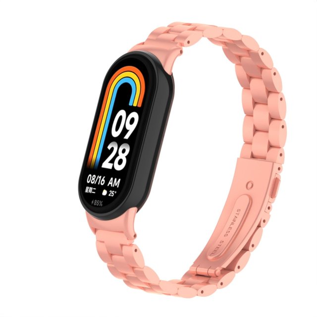 Solid Stainless Steel Watch Band Triple-Bead Durable Easy Installation Universal Fit