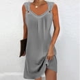 thumbnail image 2 of Erwazi Robes d'Été Décontractées pour Femmes, Robes de Plage d'Été, Robe Midi Sans Manches, Robe Bohème de Vacances, Robe Débardeur, 2 of 5
