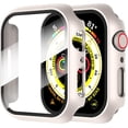 thumbnail image 1 of KOMI 2-Pack for Apple Watch 40mm Screen Protector Case,for iWatch Series 8/7/6/5/4/Series SE/SE 2 40mm Protection Cover All-Around Tempered Glass Screen Protector Case Ultra-Thin - Starlight, 1 of 5