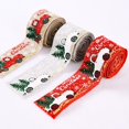 thumbnail image 3 of Ribbon Portable Eco-friendly Imitation Linen Christmas Printed Ribbon for Christmas, 3 of 9