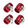 thumbnail image 1 of 4pcs AN6 Hex Black Car Hose Finisher Clamp Adapter Line End Cover Connector, 1 of 6