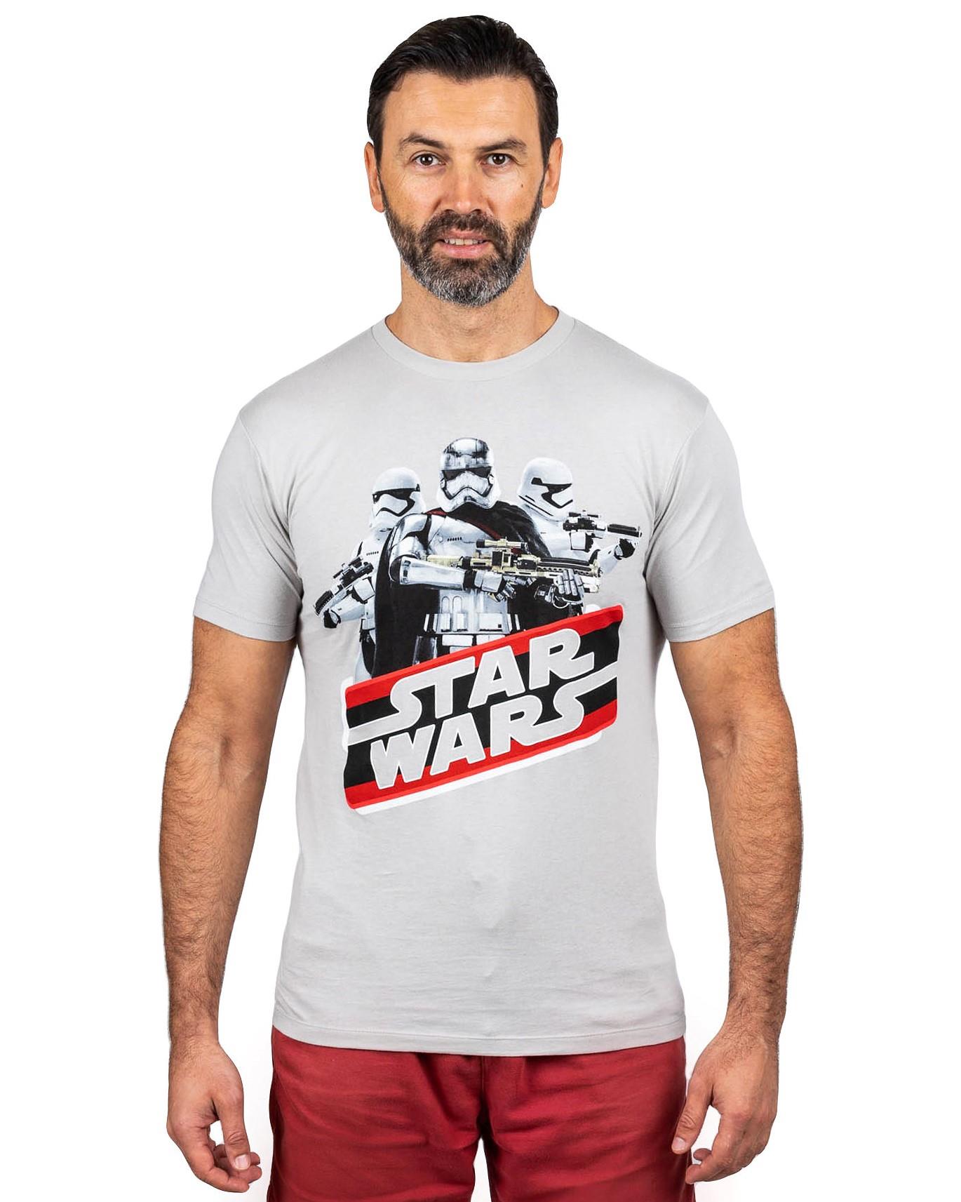 Star Wars Men's T-Shirt Force Awakens Fun Print Shirt Loungewear