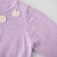 thumbnail image 3 of Girls Shrug Cardigan One-button Ruffle Open Front Cotton Knit Crop Jacket Toddler Fall Bolero Outerwear 18M-14Y (2 Years, Purple 02), 3 of 6