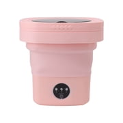 Portable Washing Machine, 6.5L Foldable Mini Washing Machine Bucket Washer with Water Tube Deep Cleaning Wash and Spin Dry Washer for Dorm, Camping, RV Travel Laundry