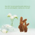 thumbnail image 4 of Mini Joint Rabbits Wear-resistant Plush Bunny Exquisite Bouquet Toy Pendant For Key Chain Stuffed Doll Gifts Birthday Wedding Brown 4.5cm, 4 of 5