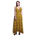 thumbnail image 1 of Bimba Robe de Plage Bohème Sans Manches Longue Maxi à Bretelles Imprimée Florale pour Femmes-Moyenne, 1 of 4