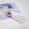 thumbnail image 2 of 28 Pieces Keychain Charms Creative Delicate Keyring Pendant Tassels Simple Handbag Decor Tassel Craft Decoration DIY Accessory White, 2 of 6