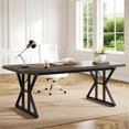 thumbnail image 1 of Fnova 70.86" Dining Table for 6, Modern Rectangular Kitchen Table for Dining Room, Black, 1 of 8