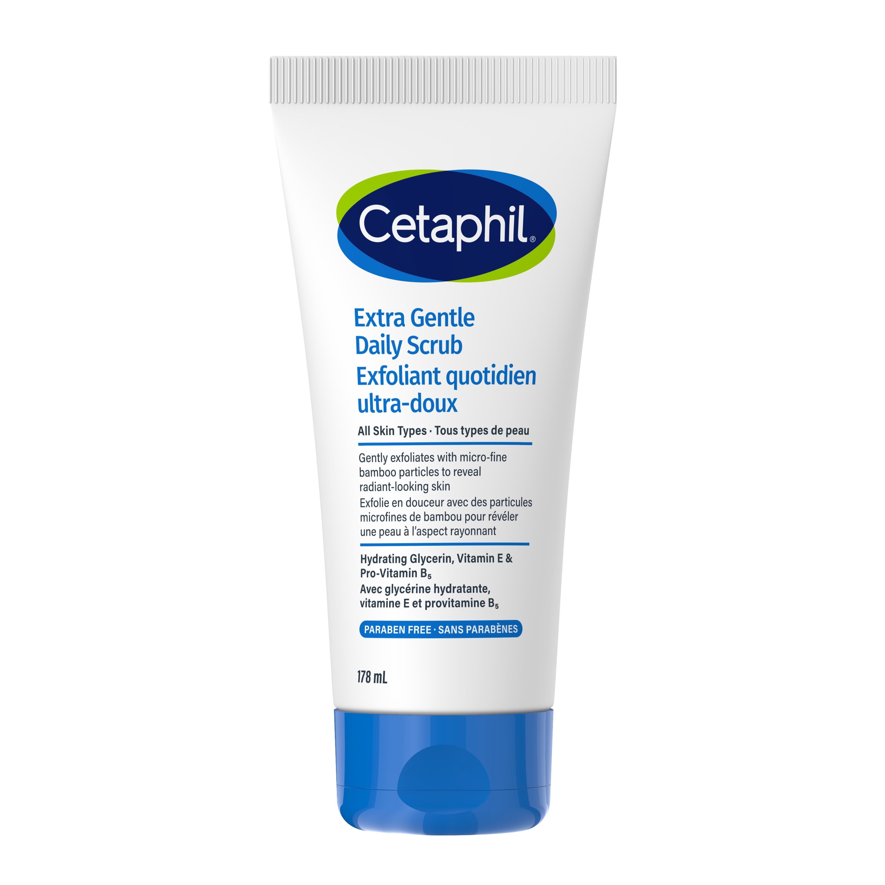 Cetaphil Exfoliant Quotidien Ultra-Doux avec des Particules Microfines de Bambou et Vitamine E / Exfolie en Douceur / pour Peau Sensible