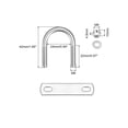 thumbnail image 2 of Unique Bargains Rond U-Bolts 2 Ensembles 24mm (0.94 ') Largeur Intérieure 42mm Longueur M6 304 Acier Inoxydable avec Rondelles et Plaques d'Écrous, 2 of 5