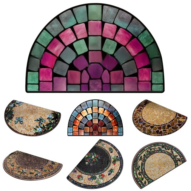 Entrance Door Mat Welcome Mat Front Door Rugs Outdoors Semicircle