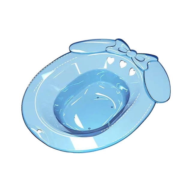 Esquirla Sitz Bath Multipurpose Sturdy Anti Overflow Soak Pan for Bathroom Dorm Hotel Blue