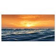 thumbnail image 2 of Blue Waves Dancing at Yellow Sunset - Beach Photo Canvas Print, 2 of 3