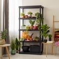 thumbnail image 4 of IRIS Plastic Rack Shelf with 5 Large Shelves, Black, 4 of 4