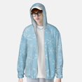 thumbnail image 2 of Balery Motif Flocon de Neige UPF 50+ Veste à Capuche Protection Solaire Légère à Manches Longues pour Femmes Hommes avec Poche Randonnée Extérieur-TTG, 2 of 7