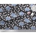 thumbnail image 3 of Soimoi Moss Georgette Fabric Cute Elephant Kids Decor Fabric Printed Yard 42 Inch Wide, 3 of 3