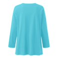 thumbnail image 5 of Breezora Tunique à Col Rond Oversize pour Femmes, Manches Longues, Chemise Rayée, Blouse Douce à Coupe Ample, Tenue Décontractée Décontractée, Confort Quotidien 2026, Taille g, Bleu, 5 of 5