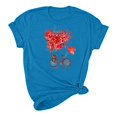 thumbnail image 5 of Meichang Chemises pour Femmes Joyeuse Saint-Valentin Hauts T-Shirts Graphiques Cœur en Bonbon Hauts Col Rond Coupe Ample Manches Courtes T-Shirts Saint-Valentin pour Femmes, 5 of 5