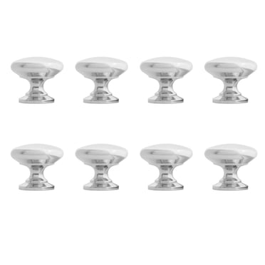 Era Simple Round Metal Cabinet Knobs w/Screws, Drawer Handles for Kitchen Bathroom and Dressers Home Decor, Chrome, 8Pk