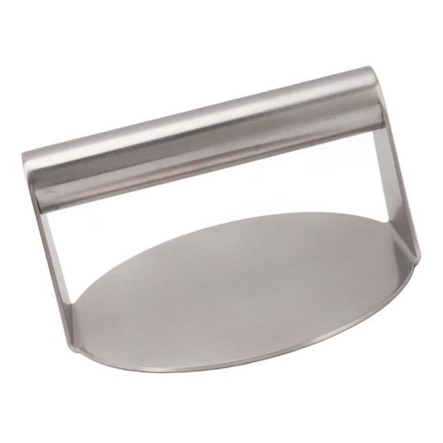 Burger Press, Stainless Steel Flat Bottom Bacon Press Manual Adjustable Burger Smasher for Beef Vegetables Burgers Cooking
