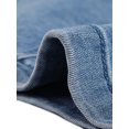 thumbnail image 5 of INSPIRE CHIC Veste Courte en Denim pour Femme à Col Rond Manches 3/4 Veste en Jean Décontractée Effilochée Bleu P, 5 of 5