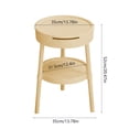 thumbnail image 3 of Multifunctional Side Table with Drawer Storage | Modern Bedside Table & Study Desk for Living Room Bedroom Office | White Pink Beige Green Plastic, 3 of 6