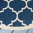 thumbnail image 3 of Safavieh Courtyard Tapis Intérieur Extérieur Bleu Marine - Rond 4 Pieds, 3 of 4