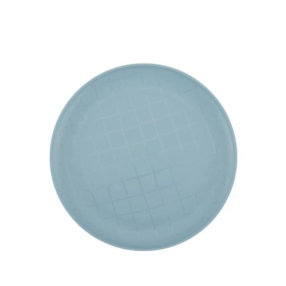 Mainstays Grid Blue Polypropylene Plate, 1 Pack, Light Blue