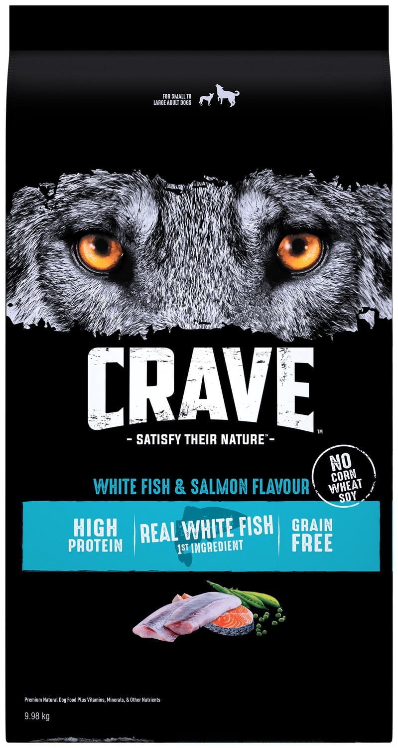 Crave Real Salmon & White Fish High Protein Dry Dog Food 10kg