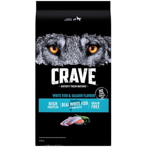 Crave Real Salmon & White Fish High Protein Dry Dog Food 10kg