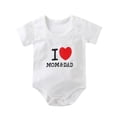 thumbnail image 3 of Birdeem Barboteuse pour Bébés Filles Tout-Petits Bébés Filles Garçons Manches Courtes T-Shirt Imprimé Coloré Col Rond Combinaison Barboteuse, 3 of 8