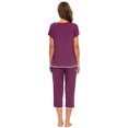 thumbnail image 4 of MINTLIMIT Ensembles de Pyjama Unis pour Femmes, Hauts à Manches Courtes et Pantalons Capri, 4 of 4